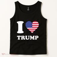 Usa Flags Heart I Love Trump Tank Top thumb 2
