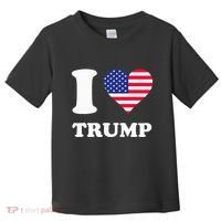 Usa Flags Heart I Love Trump Toddler T-Shirt thumb 0