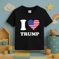 Usa Flags Heart I Love Trump Toddler T-Shirt thumb 3