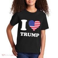 Usa Flags Heart I Love Trump Kids T-Shirt thumb 2