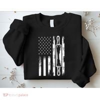 USA Flag Homemade Sourdough Bread Baker America Sweatshirt thumb 2