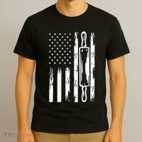USA Flag Homemade Sourdough Bread Baker America T-Shirt thumb 3