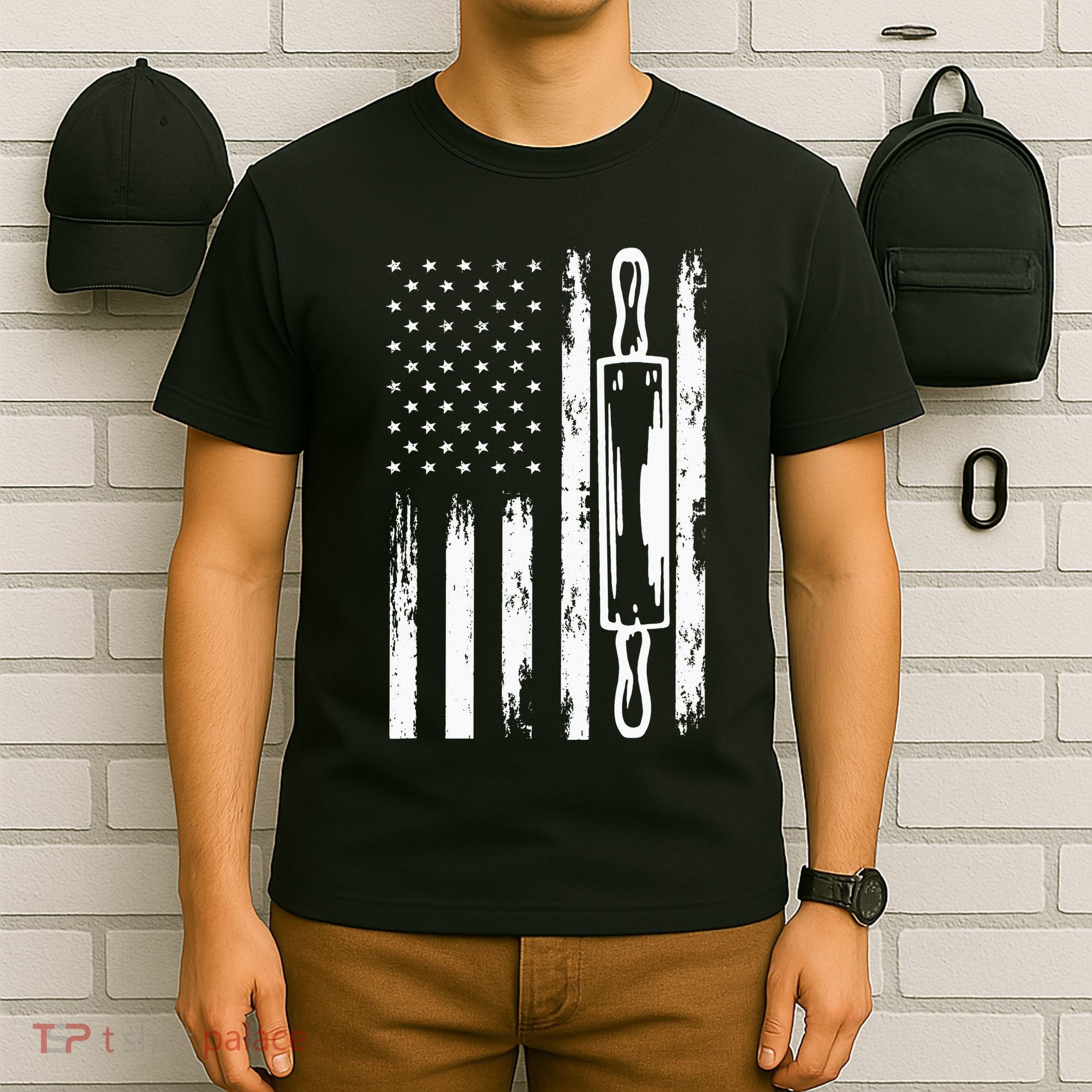 USA Flag Homemade Sourdough Bread Baker America T-Shirt