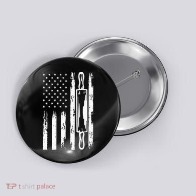 USA Flag Homemade Sourdough Bread Baker America Button