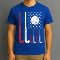 Usa Field Hockey Gift American Flag Fockey Lovers Gift T-Shirt thumb 3