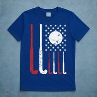 Usa Field Hockey Gift American Flag Fockey Lovers Gift T-Shirt thumb 5