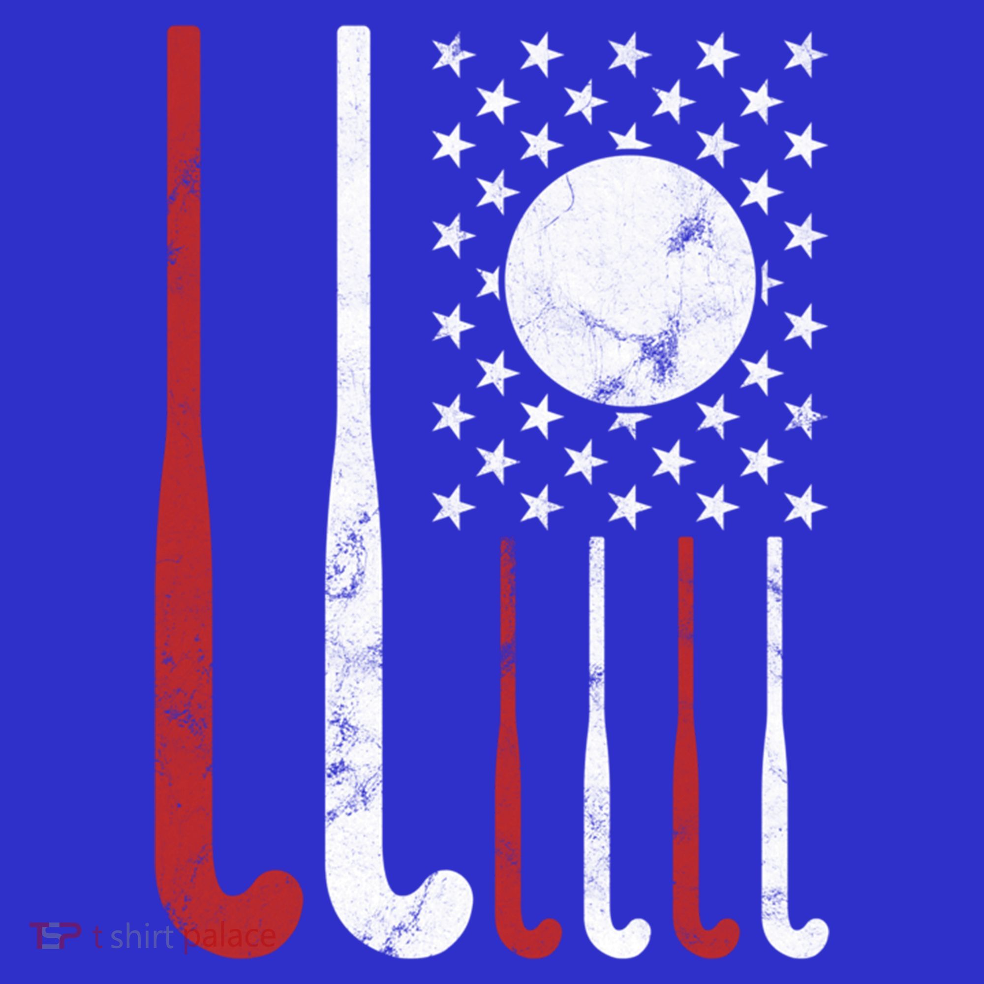Usa Field Hockey Gift American Flag Fockey Lovers Gift T-Shirt