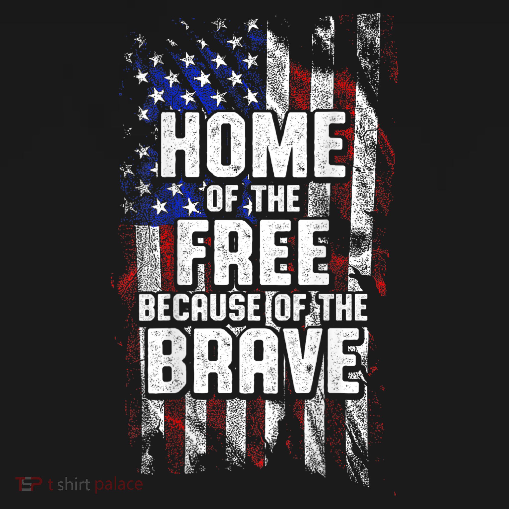 US Flag Home Of The Free Because Of The Brave T-Shirt