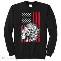 Us Flag Headdress Indians Pride Patriotic Native American Gift Sweatshirt thumb 0