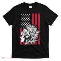 Us Flag Headdress Indians Pride Patriotic Native American Gift T-Shirt thumb 0