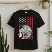 Us Flag Headdress Indians Pride Patriotic Native American Gift T-Shirt thumb 2