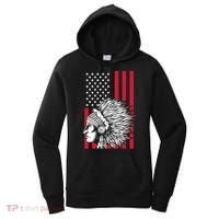 Us Flag Headdress Indians Pride Patriotic Native American Gift Women's Hoodie thumb 0