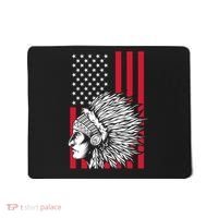 Us Flag Headdress Indians Pride Patriotic Native American Gift Mousepad thumb 0