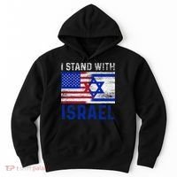 Us Flag I Stand With Israel Hoodie thumb 0