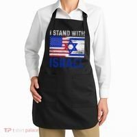 Us Flag I Stand With Israel Apron thumb 2