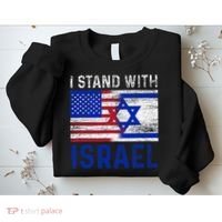 Us Flag I Stand With Israel Sweatshirt thumb 2