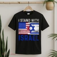 Us Flag I Stand With Israel T-Shirt thumb 2