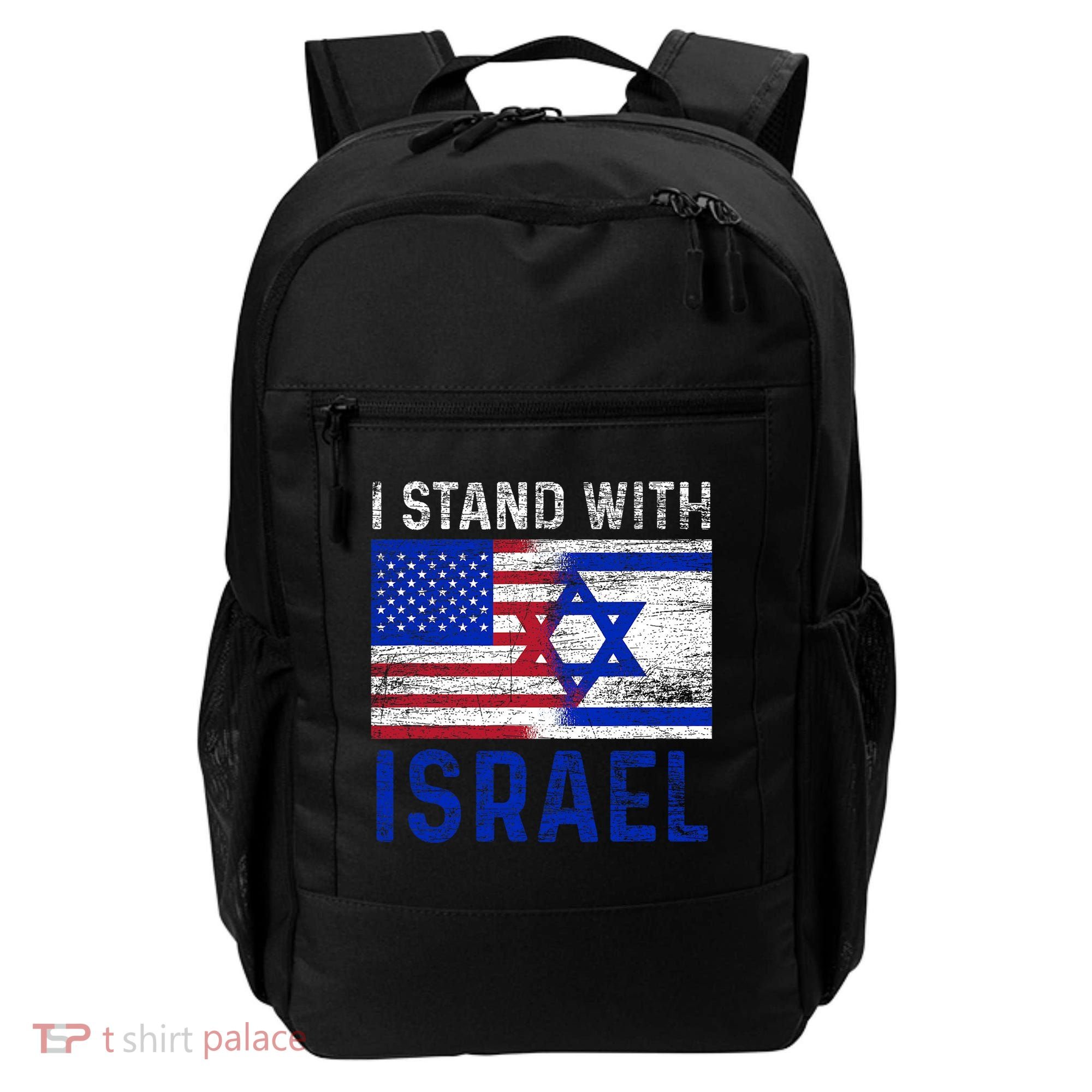 Us Flag I Stand With Israel Backpack