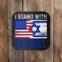 Us Flag I Stand With Israel Coaster thumb 0