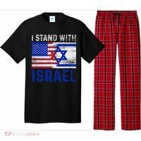 Us Flag I Stand With Israel Pajama Set thumb 0