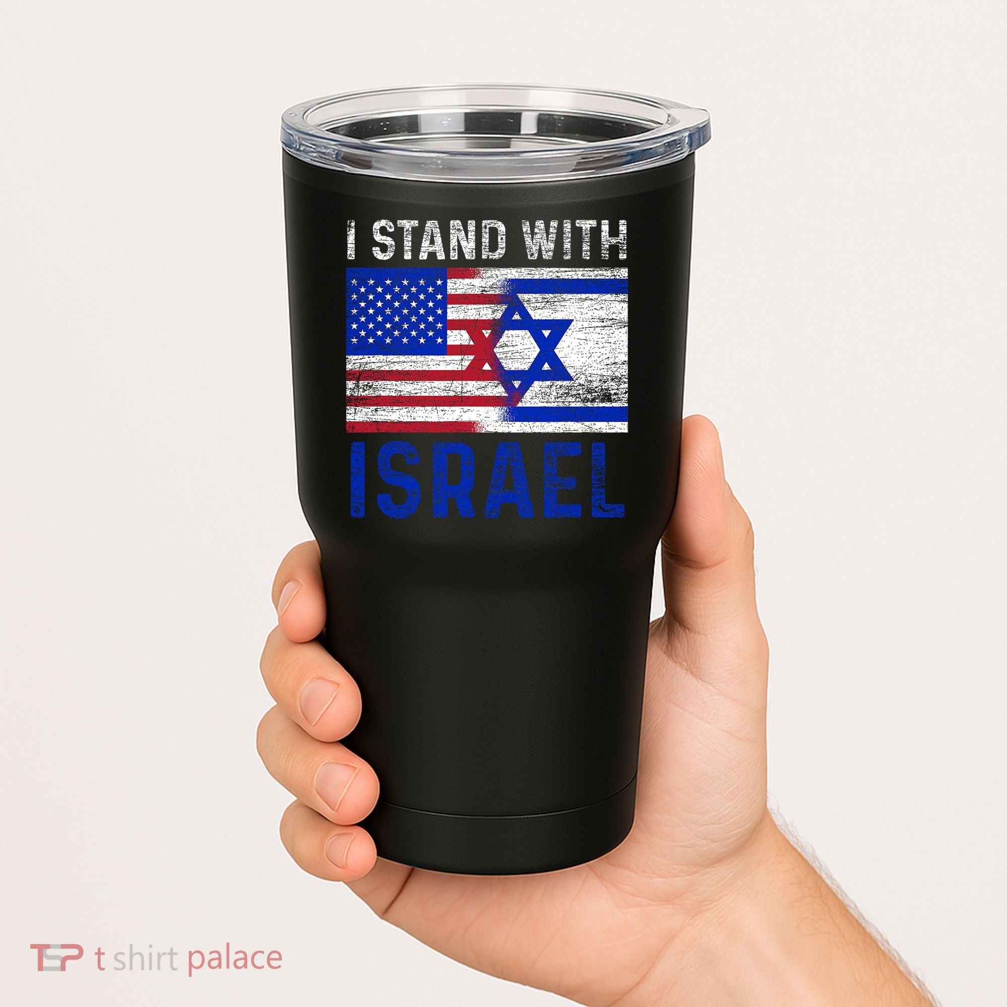 Us Flag I Stand With Israel Tumbler
