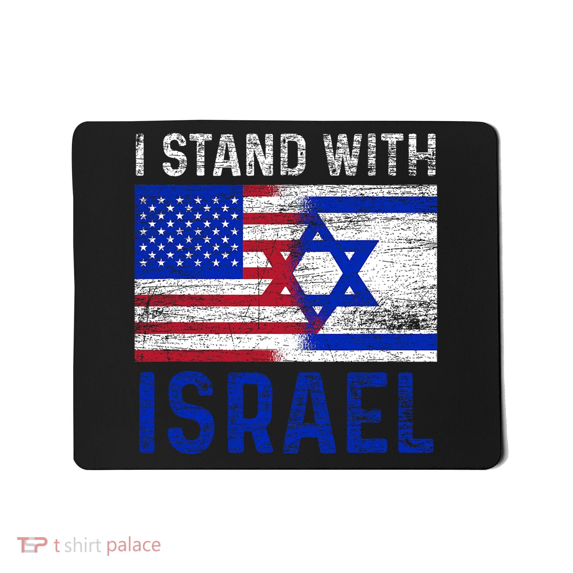Us Flag I Stand With Israel Mousepad