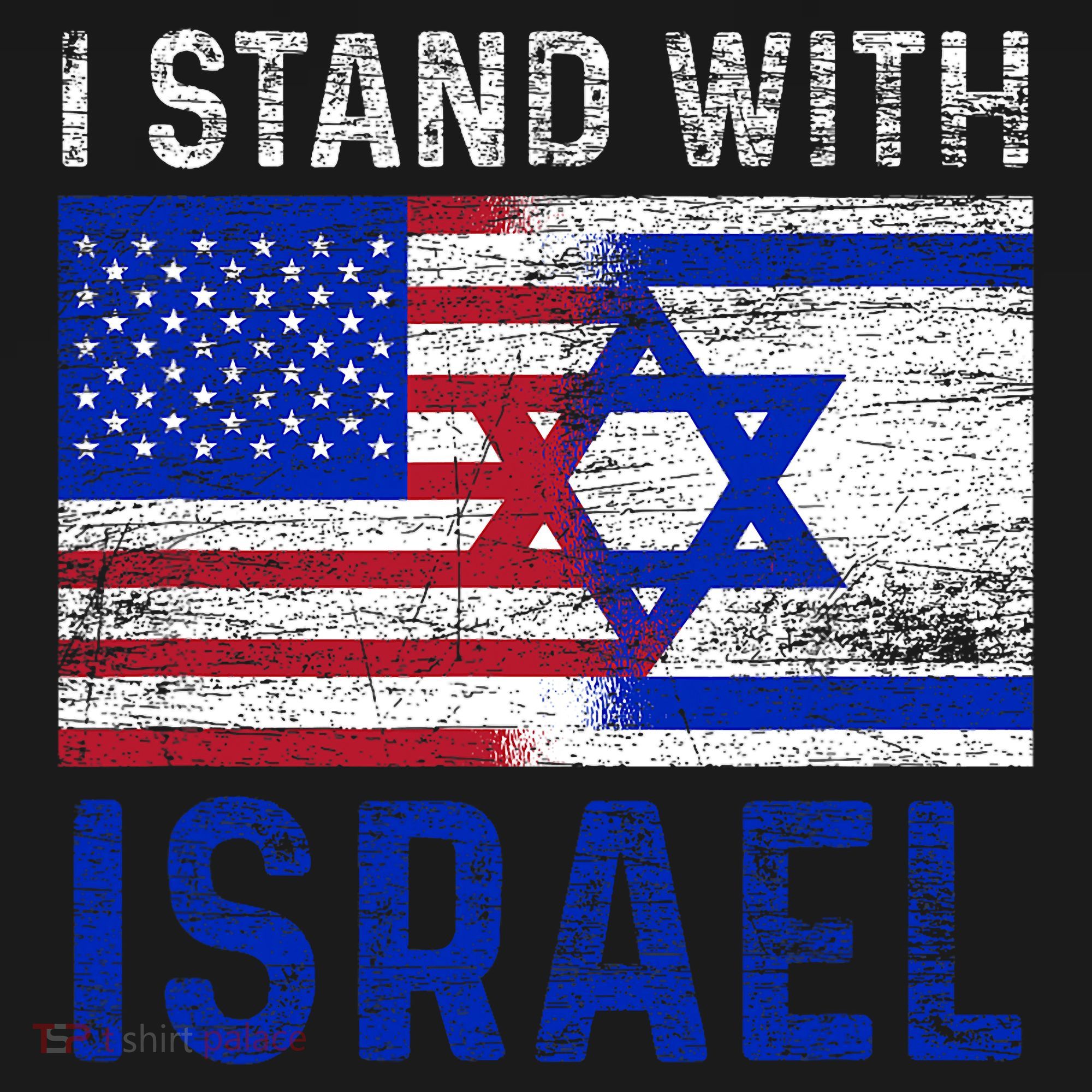 Us Flag I Stand With Israel Mousepad