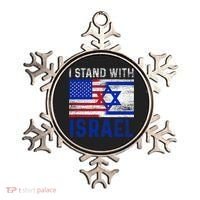 Us Flag I Stand With Israel Ornament thumb 0