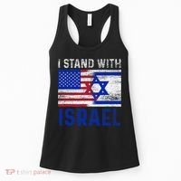Us Flag I Stand With Israel Women's Tank Top thumb 0