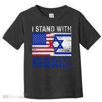 Us Flag I Stand With Israel Toddler T-Shirt thumb 0