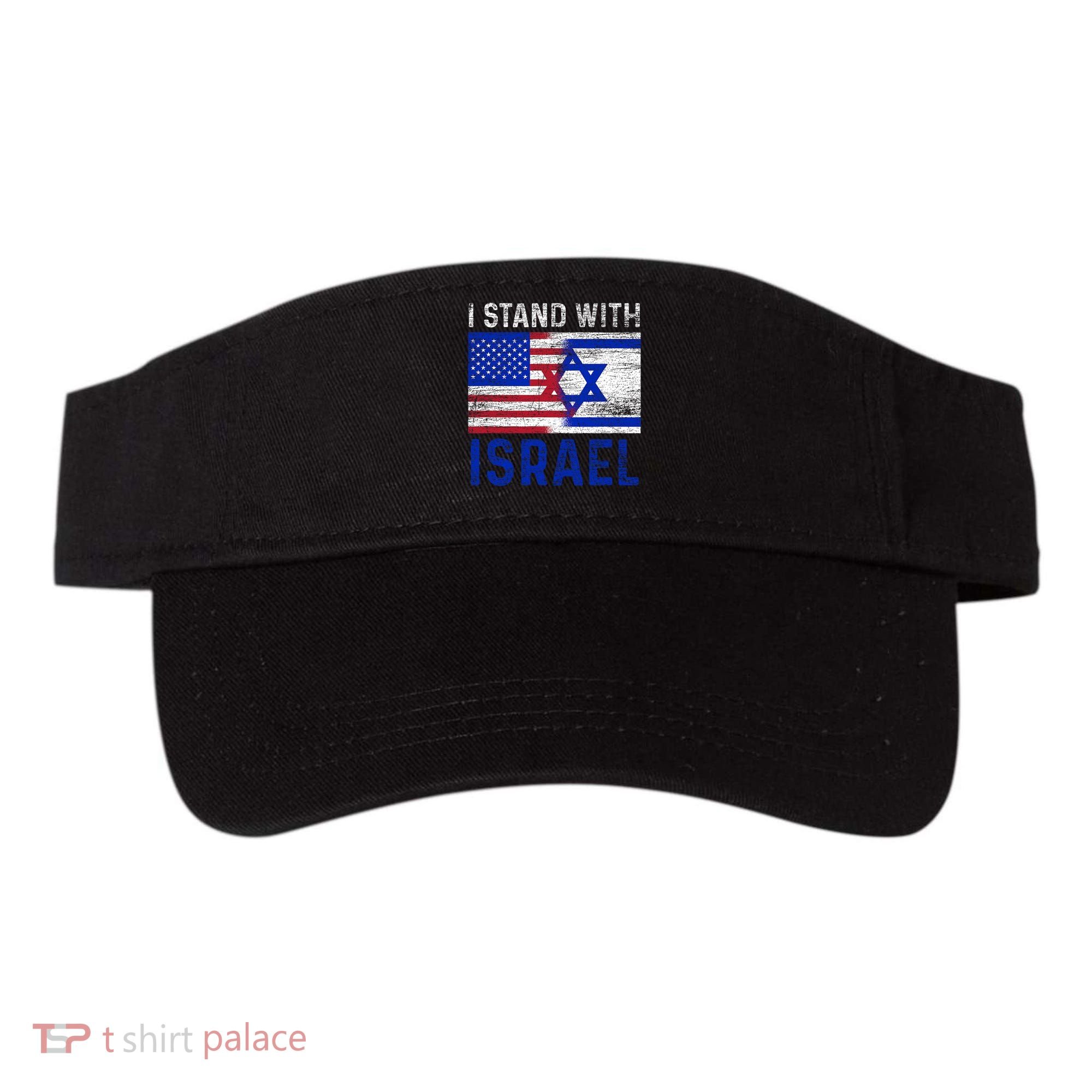 Us Flag I Stand With Israel Visor