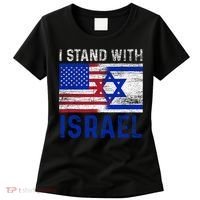 Us Flag I Stand With Israel Women's T-Shirt thumb 0