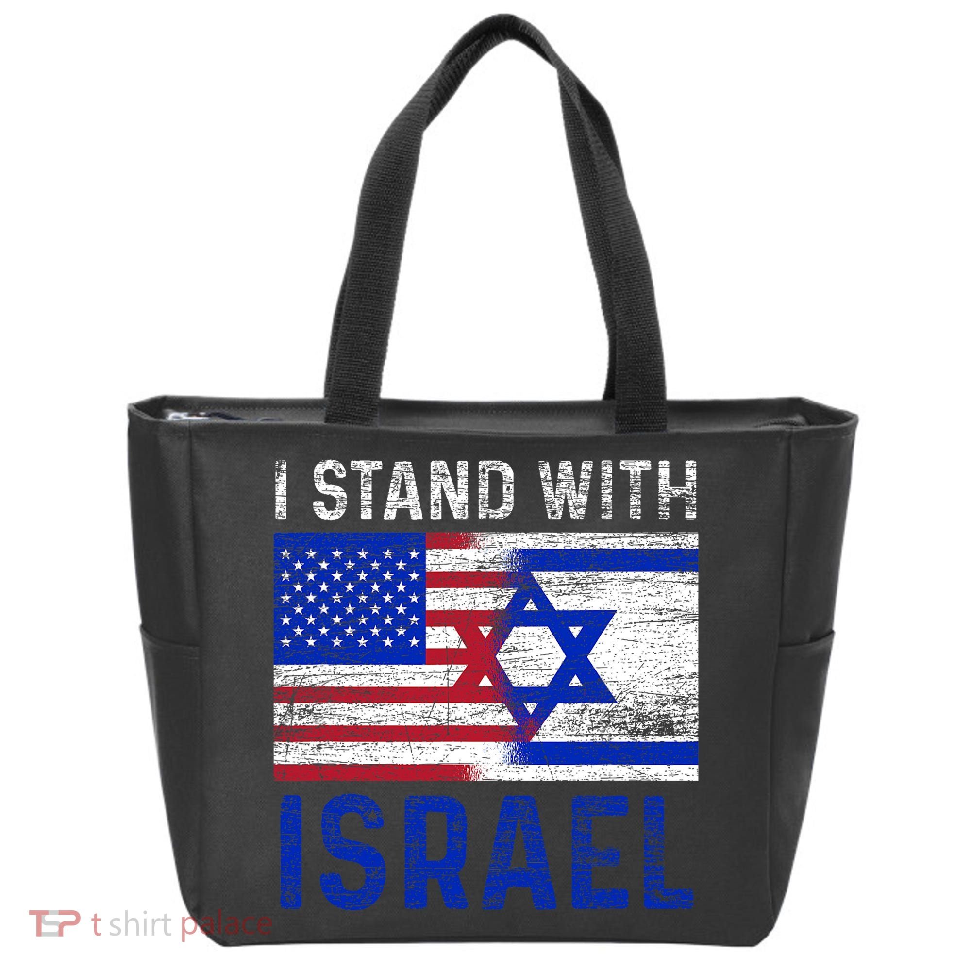 Us Flag I Stand With Israel Tote Bag