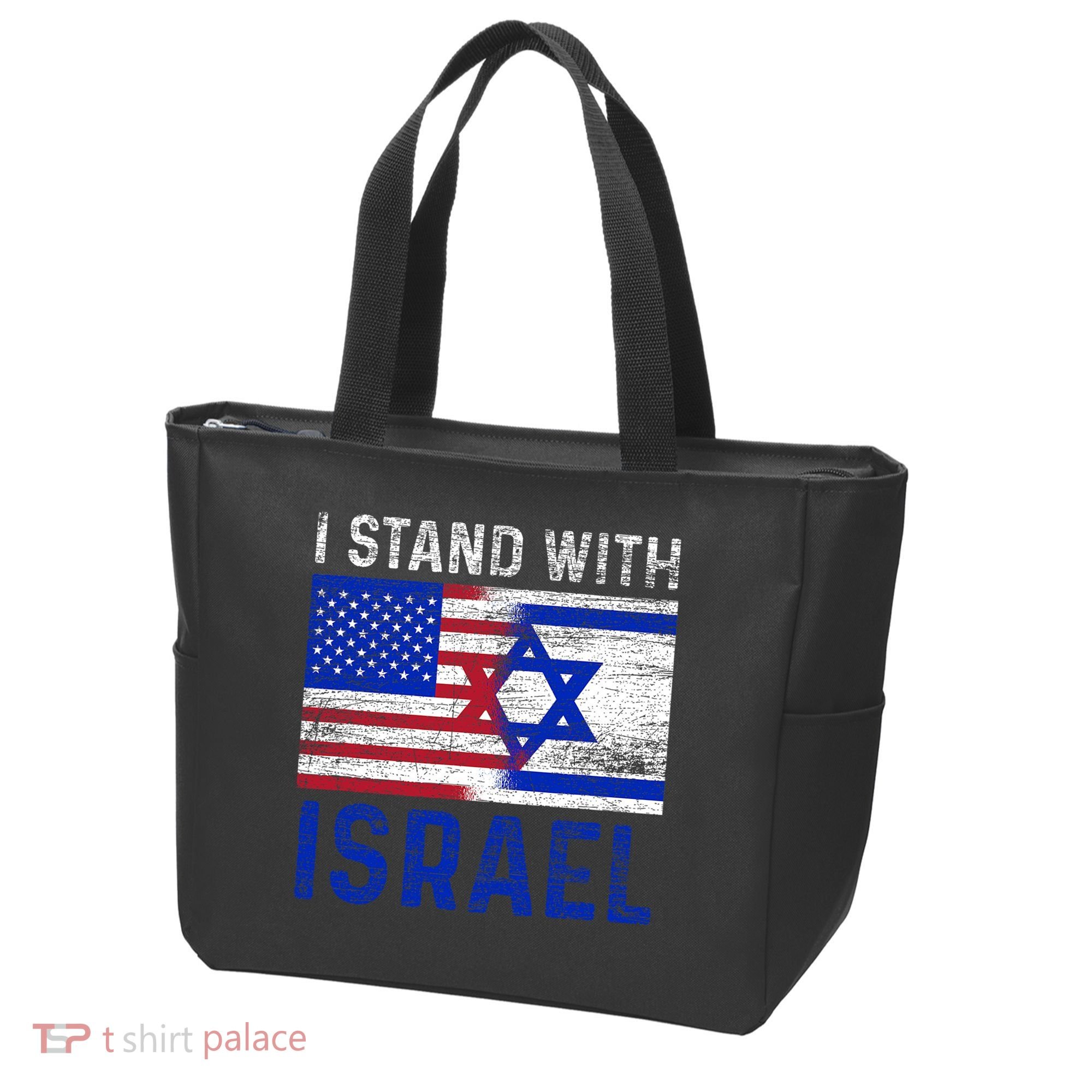 Us Flag I Stand With Israel Tote Bag