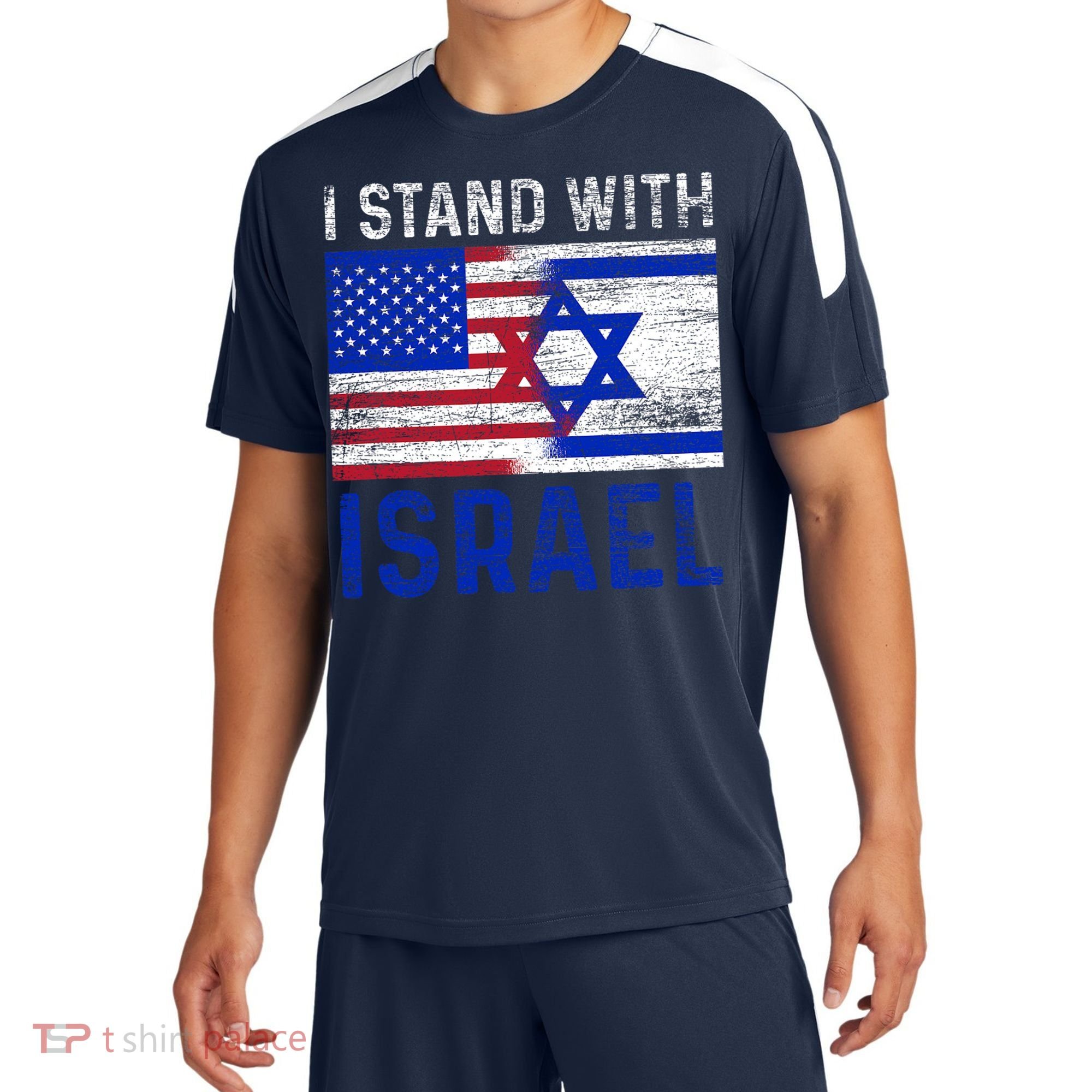 Us Flag I Stand With Israel Sport-Tek Competitor United Soccer Jersey