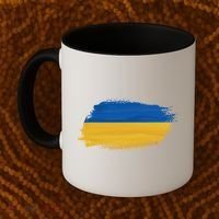 Ukraine Flag I Stand With Ukraine Support Ukraine Meaningful Gift Coffee Mug thumb 2