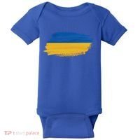 Ukraine Flag I Stand With Ukraine Support Ukraine Meaningful Gift Baby Bodysuit thumb 0