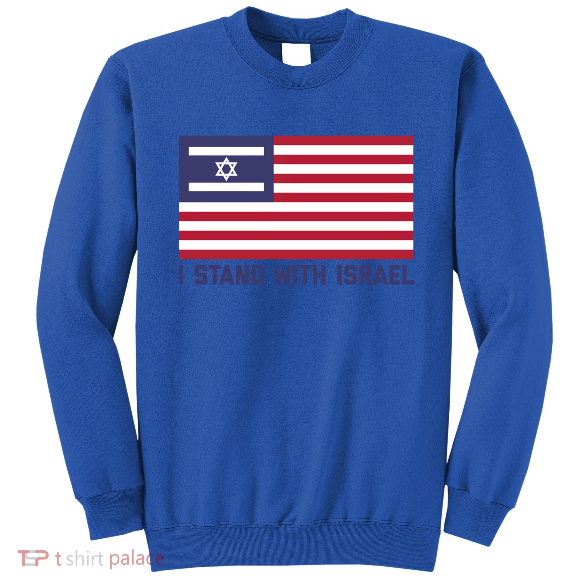 Us Flag Israeli Flag I Stand With Israel Gift Sweatshirt