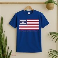 Us Flag Israeli Flag I Stand With Israel Gift T-Shirt thumb 2
