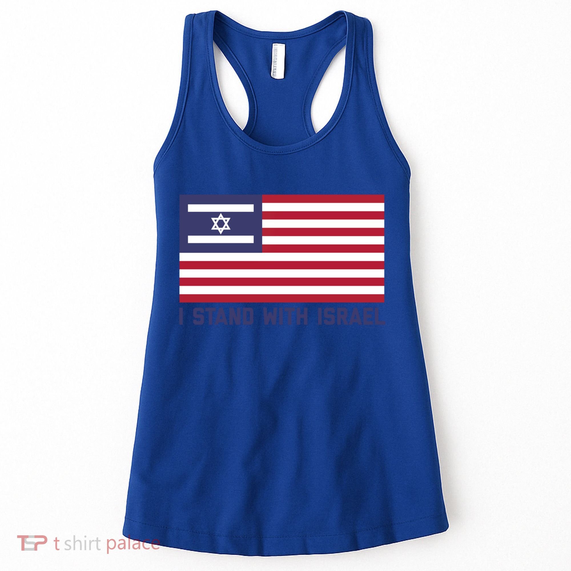 Us Flag Israeli Flag I Stand With Israel Gift Women's Tank Top