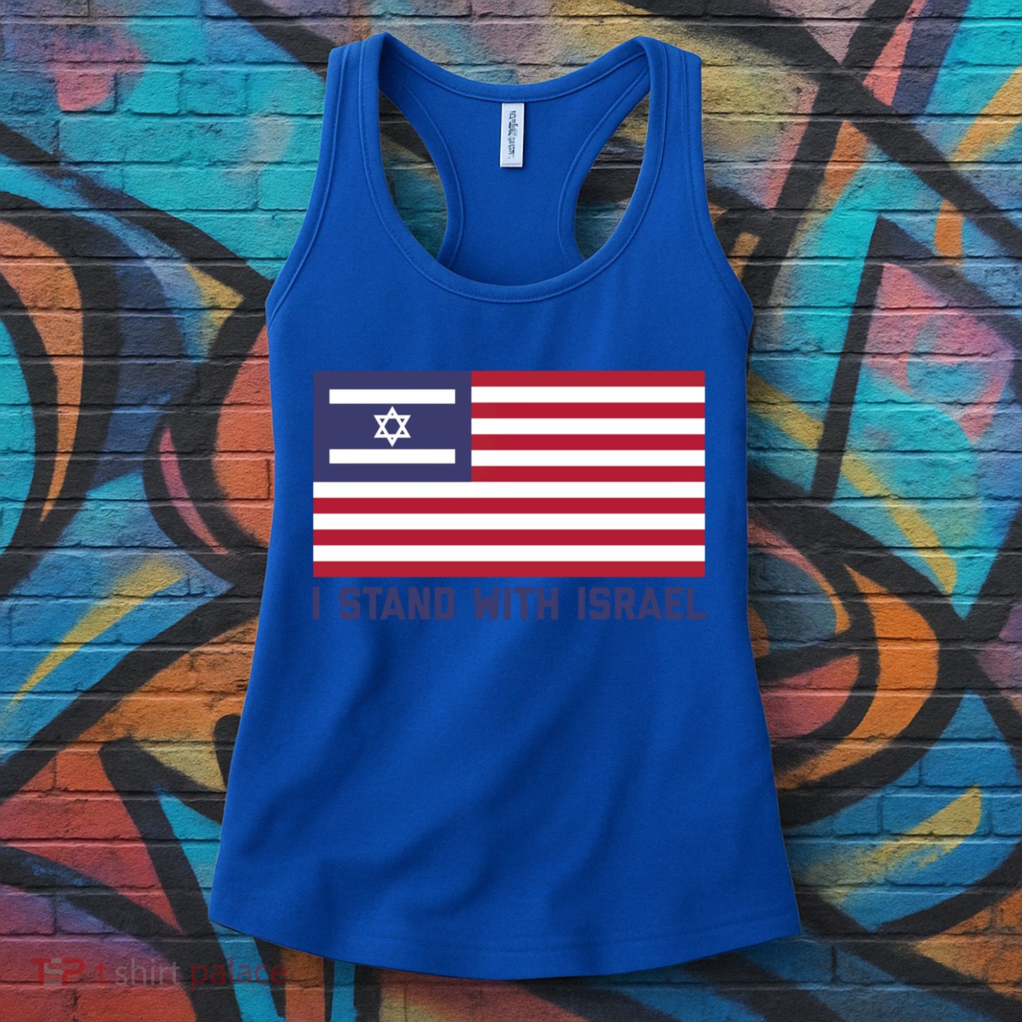 Us Flag Israeli Flag I Stand With Israel Gift Women's Tank Top
