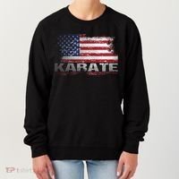 Usa Flag Karate Arts Gift Women's Sweatshirt thumb 0