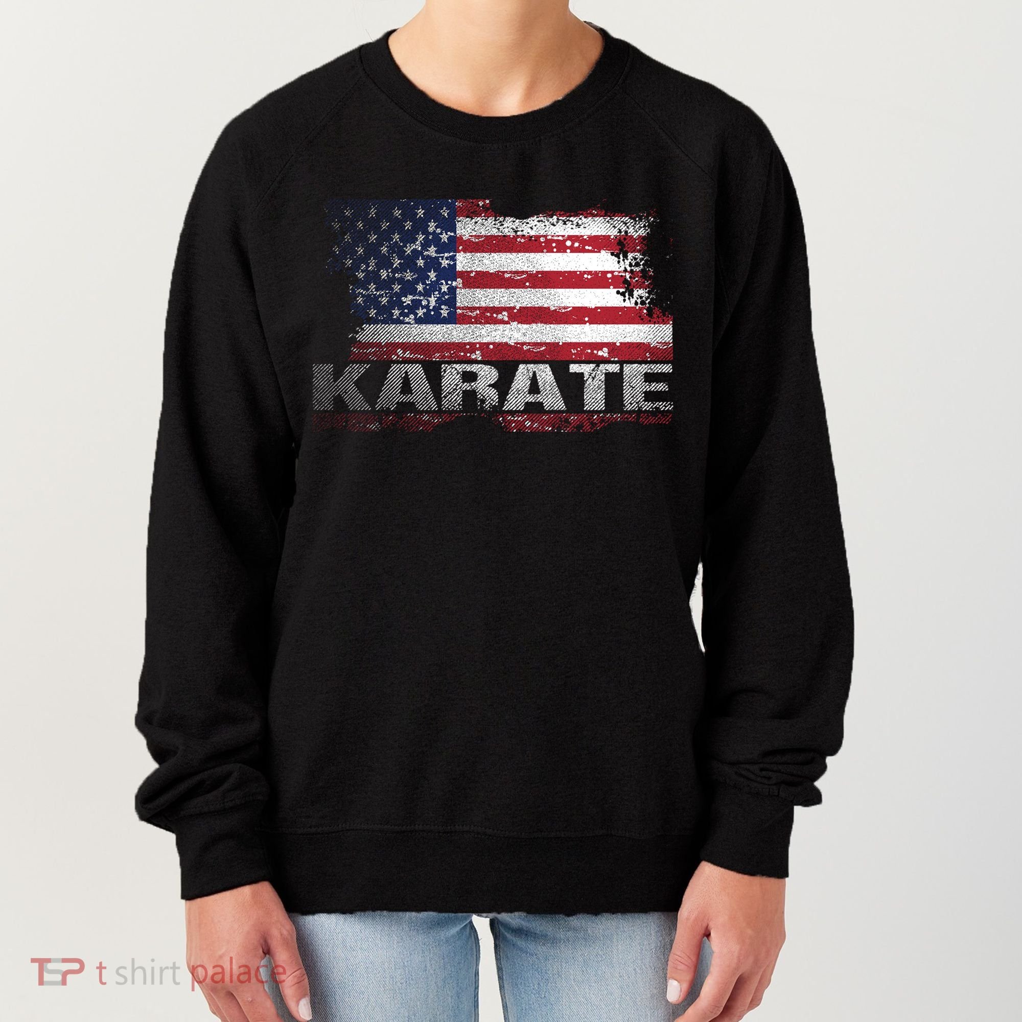 Usa Flag Karate Arts Gift Women's Sweatshirt