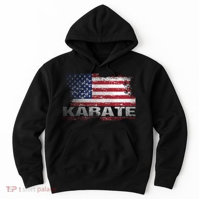 Usa Flag Karate Arts Gift Hoodie