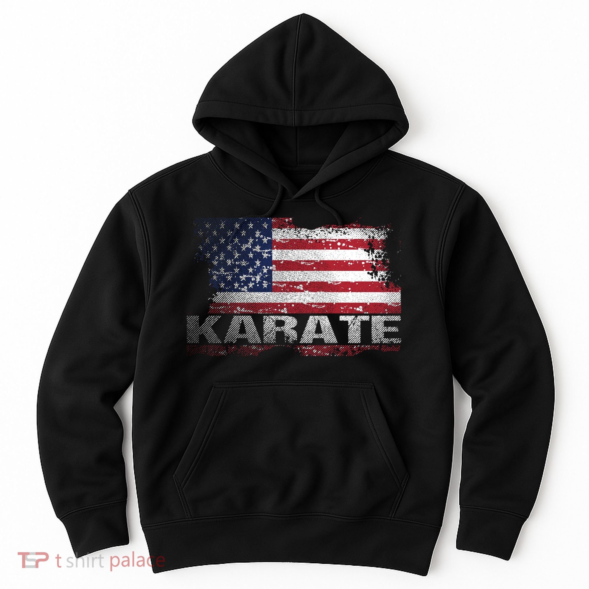 Usa Flag Karate Arts Gift Hoodie