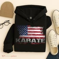 Usa Flag Karate Arts Gift Hoodie thumb 4