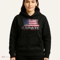 Usa Flag Karate Arts Gift Hoodie thumb 5