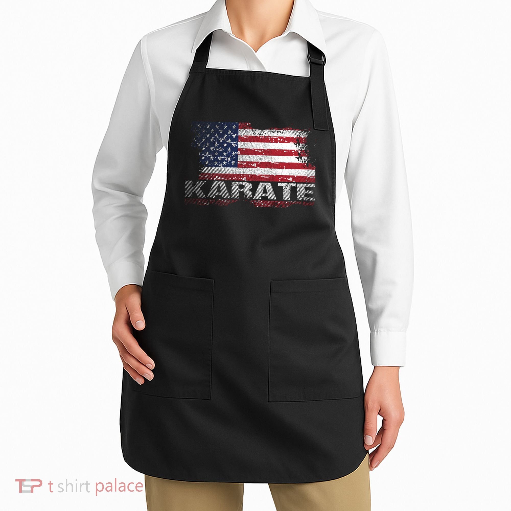 Usa Flag Karate Arts Gift Apron