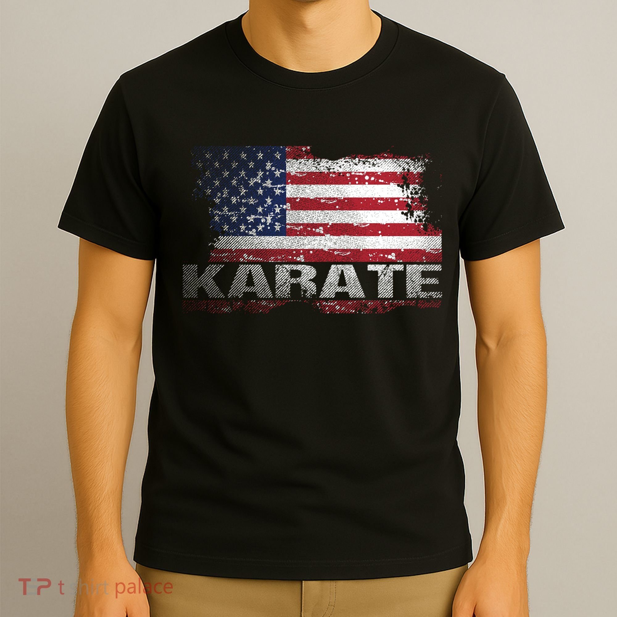 Usa Flag Karate Arts Gift T-Shirt