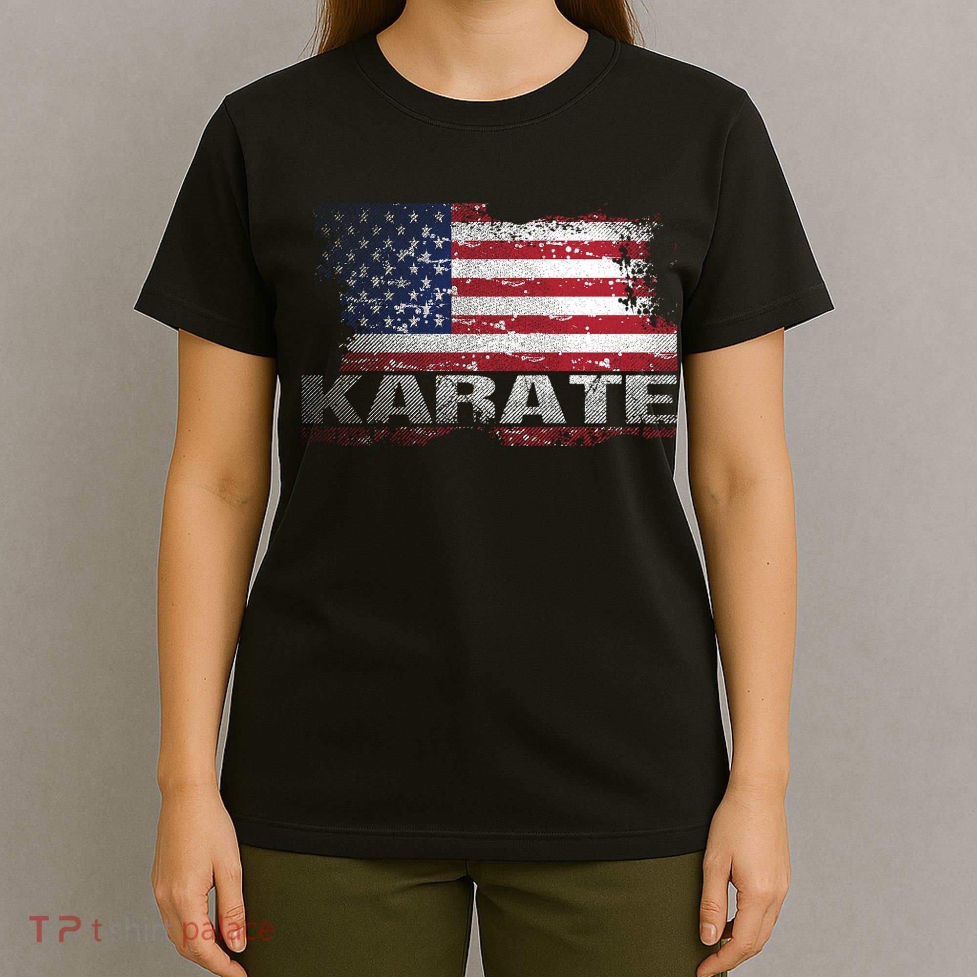 Usa Flag Karate Arts Gift T-Shirt